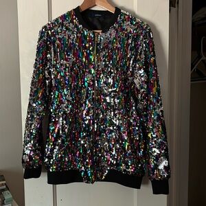 Women’s Sequined Bomber Jacket